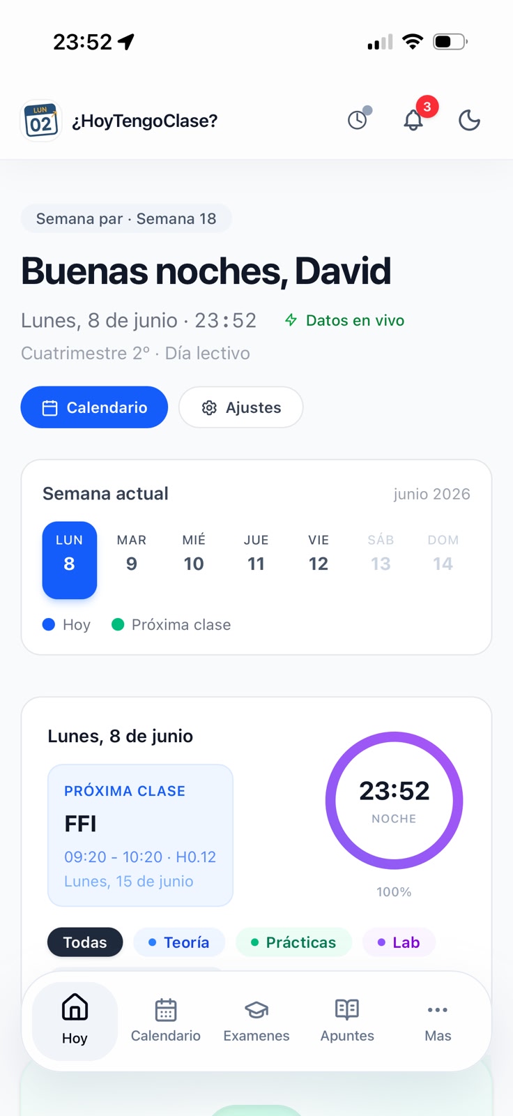 Tu día a la vista, sin rodeos.